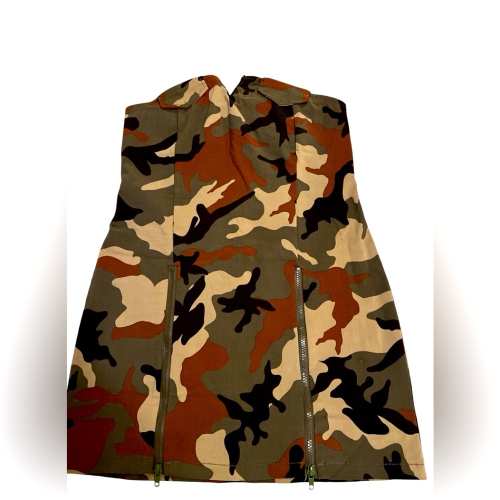 STRAPLESS CAMO DRESS - NWT